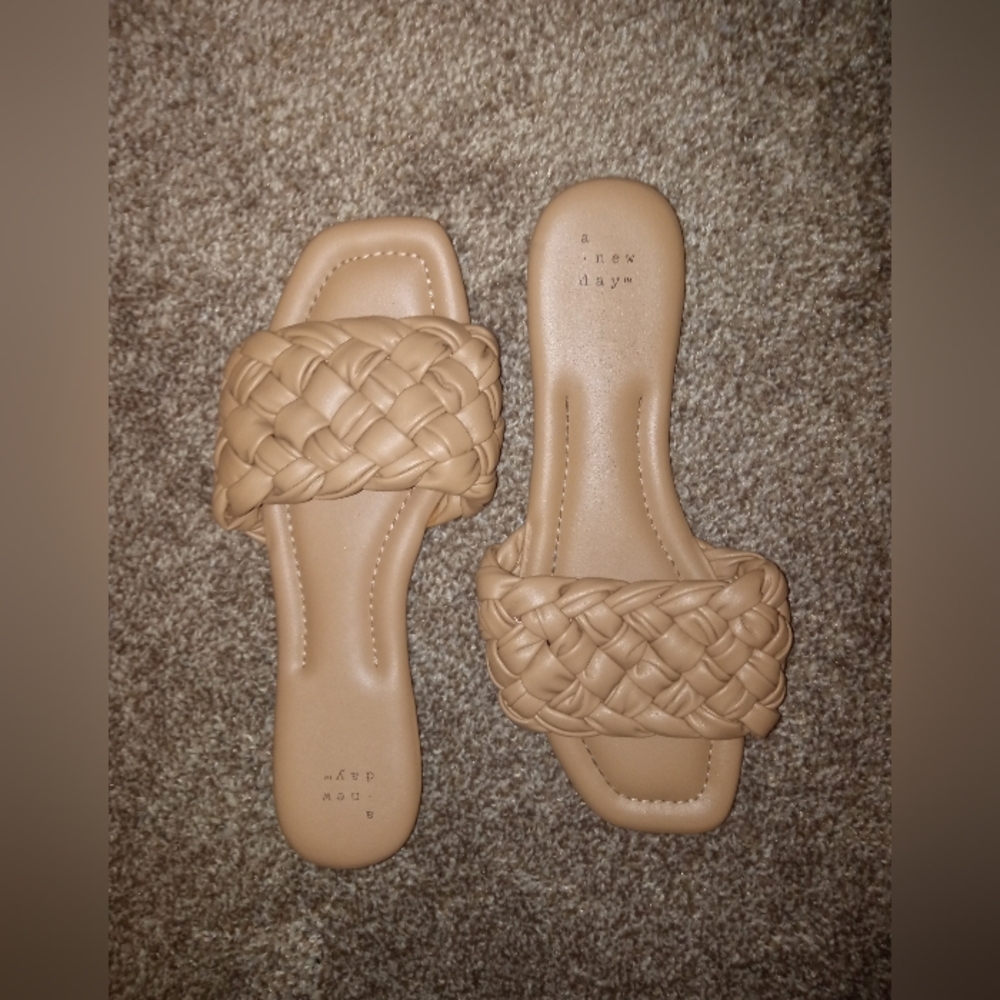 a new day Tan Braided Sandals